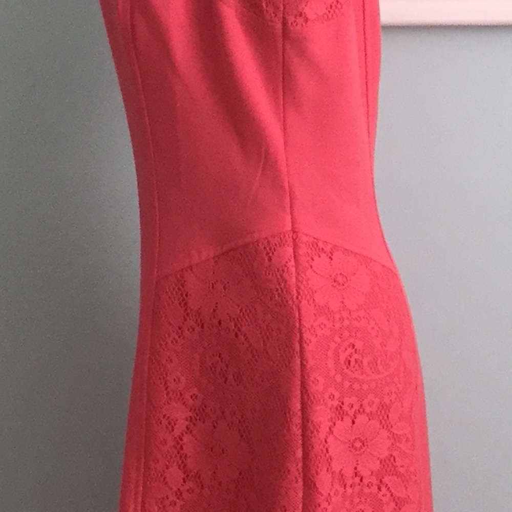 Adrianna Papell-Flamingo Pink Sleeveless Dress - Picture 7 of 8